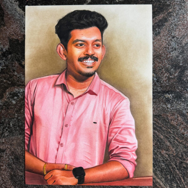 Hyper realistic colour pencil drawing